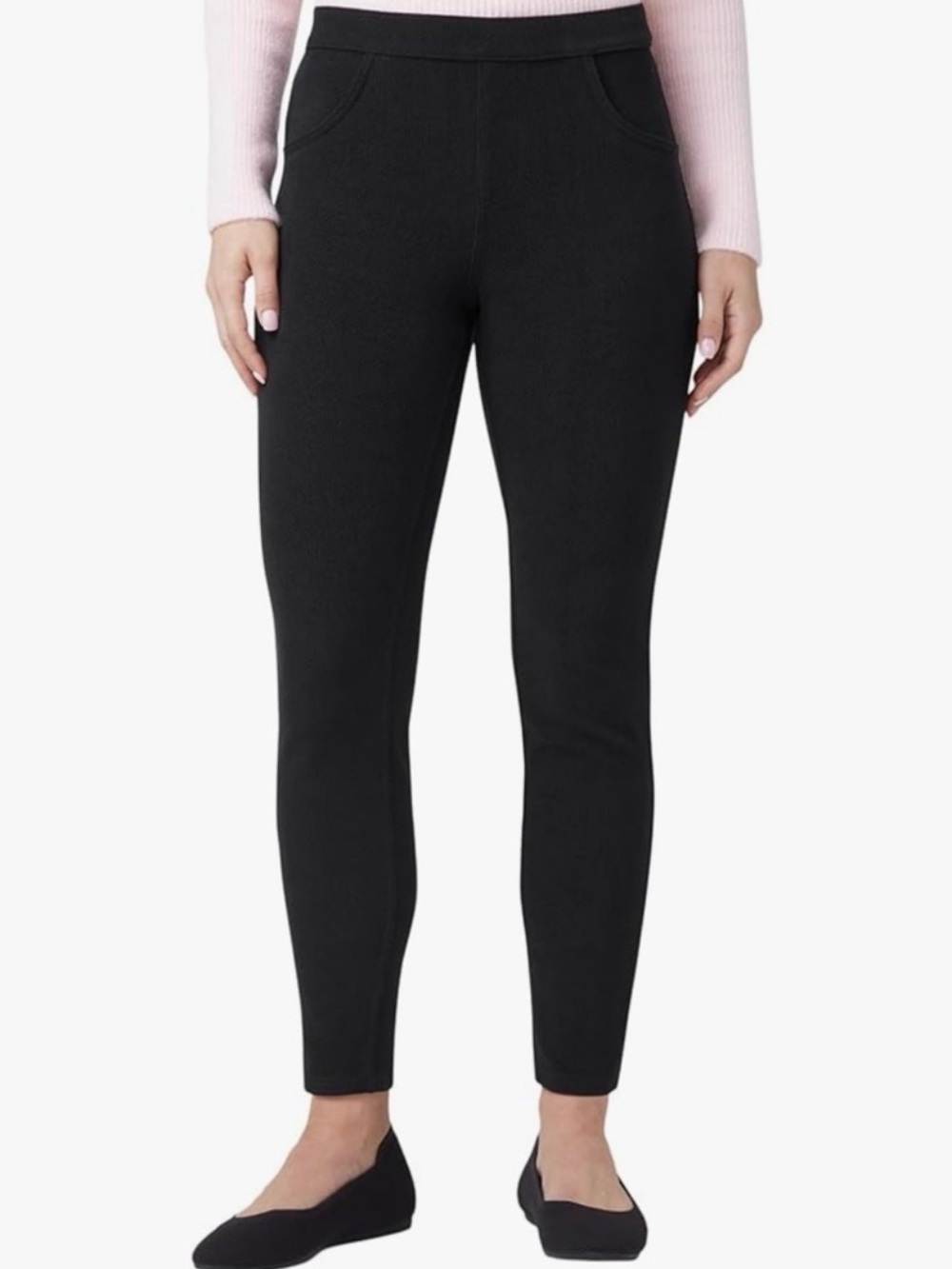 HUE Women's Black Skinny Denim Leggings NWT